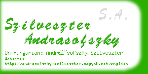 szilveszter andrasofszky business card